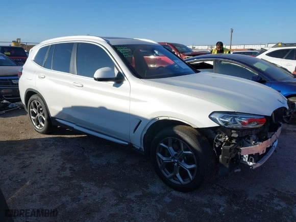 2023 BMW X3 xDrive30i with VIN 5UX53DP03P9R01491, listed as a IAAI auction lot 41458828 with 39,267 mi miles. Bid and sale history available at carsss.com. Image 1.