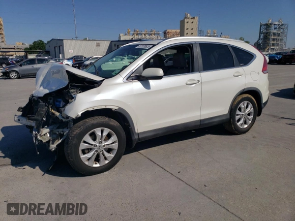 2012 Honda CR-V EX-L with VIN 5J6RM3H73CL042996, listed as a Copart auction lot 52128625 with 181,853 mi miles and Salvage Title. Bid and sale history available at carsss.com. Image 1.