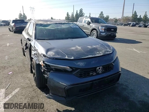 2025 Honda Civic Sedan Sport with VIN 2HGFE2F59SH518408, listed as a Copart auction lot 83813264 with 4,353 mi miles and Salvage Title. Bid and sale history available at carsss.com. Image 10.