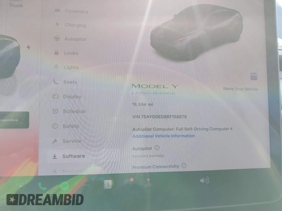 2024 Tesla Model Y z VIN 7SAYGDED8RF158878, wystawiony jako IAAI lot #42514586 z przebiegiem 18 594 mil mil oraz . Historia ofert i sprzedaży dostępna na DreamBid. Obrazek 7.