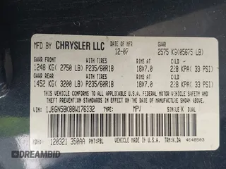 2008 Jeep Liberty Limited with VIN 1J8GN58K88W176332, listed as a IAAI auction lot 42018657 with 195,429 mi miles and . Bid and sale history available at carsss.com. Image 9.