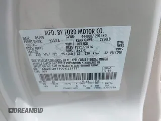 2009 Mercury Mariner Premier с VIN 4M2CU87799KJ21771, выставлен на аукционе IAAI как лот 42256896 с пробегом 107 667 миль миль и . История ставок и продаж доступна на DreamBid. Изображение 9.