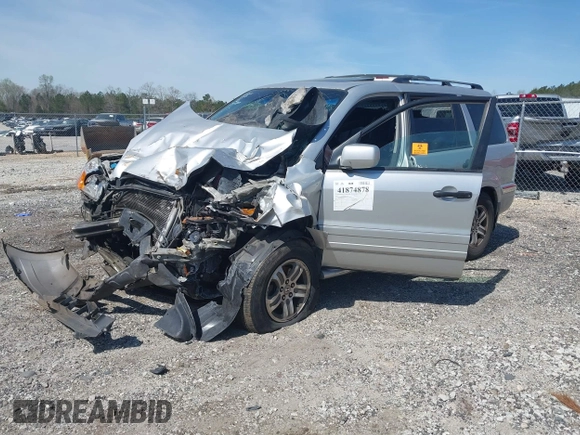 2005 Honda Pilot EX-L z VIN 5FNYF18655B001847, wystawiony jako IAAI lot #41874878 z przebiegiem Nie podano mil oraz . Historia ofert i sprzedaży dostępna na DreamBid. Obrazek 2.
