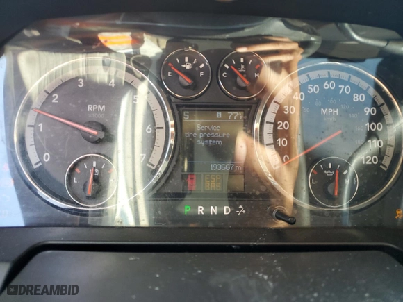2010 Dodge Ram 1500 SLT with VIN 1D7RB1CP3AS180084, listed as a Copart auction lot 43014735 with 193,567 mi miles and Salvage Title. Bid and sale history available at carsss.com. Image 9.