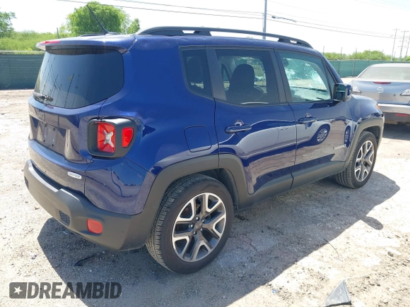 2017 Jeep Renegade Latitude with VIN ZACCJABB0HPG37040, listed as a IAAI auction lot 42082007 with 56,401 mi miles and . Bid and sale history available at DreamBid. Image 4.
