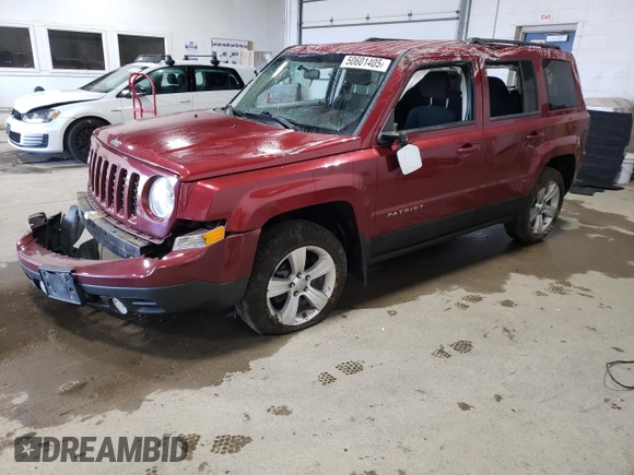 2012 Jeep Patriot Latitude with VIN 1C4NJRFB0CD658396, listed as a Copart auction lot 50601405 with 84,450 mi miles and Salvage Title. Bid and sale history available at carsss.com. Image 1.