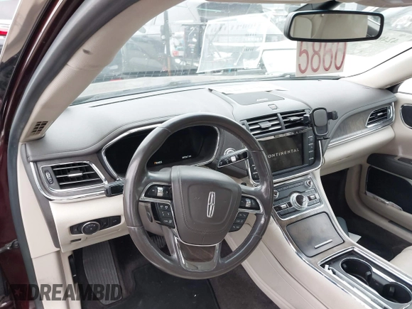 2017 Lincoln Continental Select with VIN 1LN6L9SK4H5618727, listed as a IAAI auction lot 42485169 with 55,734 mi miles and . Bid and sale history available at DreamBid. Image 20.