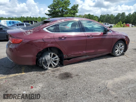 2015 Chrysler 200 Limited with VIN 1C3CCCAB0FN705158, listed as a Copart auction lot 65222615 with 181,069 mi miles and Clean title. Bid and sale history available at DreamBid. Image 3.