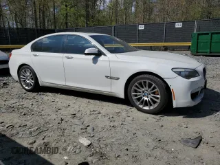2012 BMW 7 Series 750i xDrive with VIN WBAKC6C56CC396591, listed as a Copart auction lot 53365865 with 119,603 mi miles and Salvage Title. Bid and sale history available at DreamBid. Image 4.
