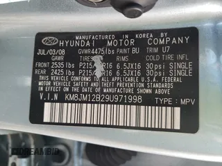 2009 Hyundai Tucson GLS with VIN KM8JM12B29U971998, listed as a Copart auction lot 78488654 with 183,841 mi miles and Clean Title. Bid and sale history available at carsss.com. Image 13.