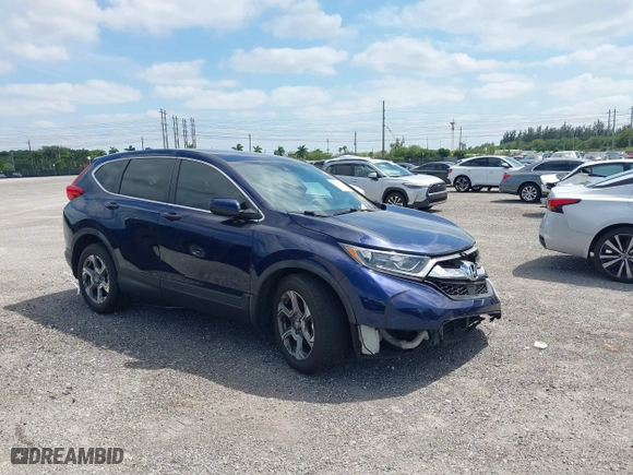 2018 Honda CR-V EX-L with VIN 5J6RW1H84JA012468, listed as a IAAI auction lot 41443998 with 57,685 mi miles. Bid and sale history available at carsss.com. Image 1.