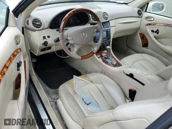 2005 Mercedes-Benz CLK 320 with VIN WDBTK65G95T044664, listed as a Copart auction lot 76533454 with 127,431 mi miles and Salvage Title. Bid and sale history available at DreamBid. Image 8.