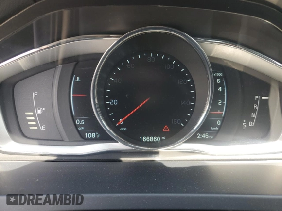 2015 Volvo S60 T6 Drive-E with VIN YV149MFK3F1349819, listed as a Copart auction lot 66590114 with 166,860 mi miles and Salvage Title. Bid and sale history available at carsss.com. Image 9.