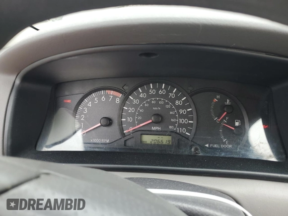 2005 Toyota Corolla CE with VIN 1NXBR32E25Z441570, listed as a Copart auction lot 53280105 with 206,619 mi miles and Salvage Title. Bid and sale history available at DreamBid. Image 9.