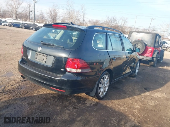 2012 Volkswagen Jetta SportWagen TDI with VIN 3VWPL7AJ8CM702152, listed as a IAAI auction lot 41770833 with 129,621 mi miles. Bid and sale history available at carsss.com. Image 4.