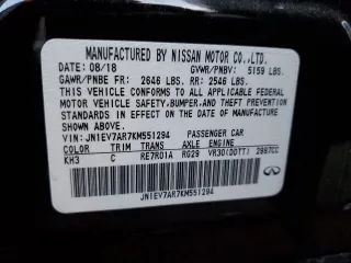 2019 Infiniti Q50 3.0t LUXE with VIN JN1EV7AR7KM551294, listed as a Copart auction lot 85467824 with 70,577 mi miles and Salvage Title. Bid and sale history available at carsss.com. Image 12.