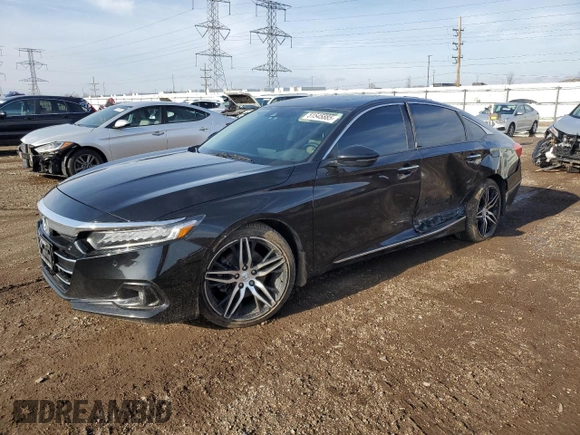 2021 Honda Accord Touring z VIN 1HGCV2F91MA010764, wystawiony jako Copart lot #51545885 z przebiegiem 96 820 mil mil oraz Szkoda całkowita • Salvage title. Historia ofert i sprzedaży dostępna na DreamBid. Obrazek 1.