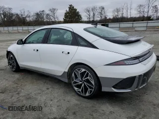2023 Hyundai IONIQ 6 SEL with VIN KMHM34AC6PA022299, listed as a Copart auction lot 44591295 with 31,478 mi miles and Salvage Title. Bid and sale history available at carsss.com. Image 2.