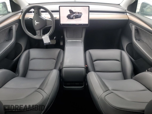 2024 Tesla Model Y with VIN 7SAYGDED4RF017614, listed as a Copart auction lot 45754675 with 11,209 mi miles and Salvage title. Bid and sale history available at DreamBid. Image 8.