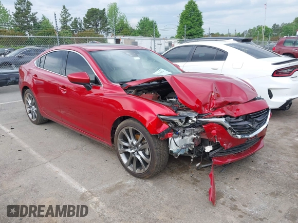 2016 Mazda 6 i Grand Touring with VIN JM1GJ1W57G1460281, listed as a IAAI auction lot 42016051 with 89,784 mi miles. Bid and sale history available at carsss.com. Image 1.