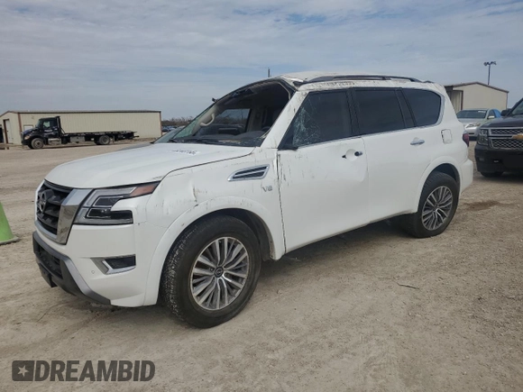 2022 Nissan Armada SV with VIN JN8AY2AC0N9163403, listed as a Copart auction lot 48340765 with 37,722 mi miles and Clean Title. Bid and sale history available at carsss.com. Image 1.