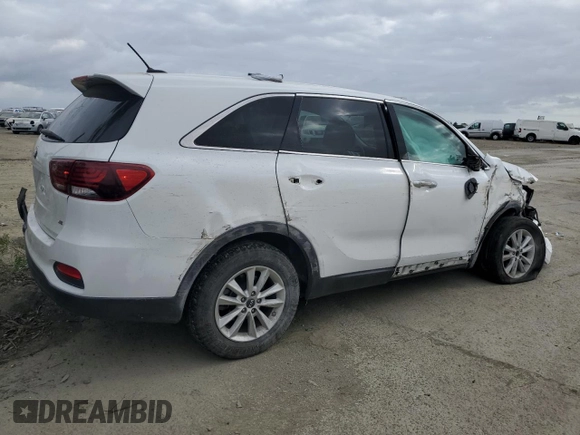 2019 Kia Sorento LX V6 with VIN 5XYPGDA52KG560725, listed as a Copart auction lot 50546895 with 134,980 mi miles and Salvage Title. Bid and sale history available at carsss.com. Image 3.