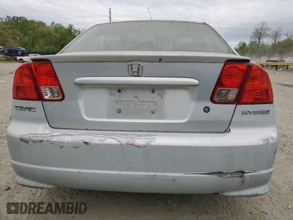 2004 Honda Civic with VIN JHMES96684S009117, listed as a Copart auction lot 53943165 with 96,383 mi miles and Clean Title. Bid and sale history available at DreamBid. Image 6.