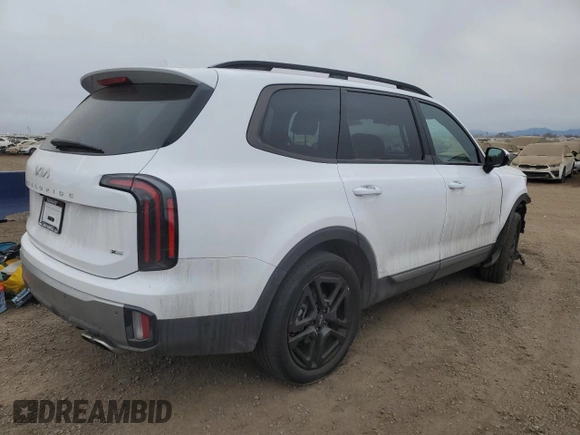 2023 Kia Telluride SX X-Line with VIN 5XYP5DGC1PG329916, listed as a Copart auction lot 83981644 with 21,681 mi miles and Salvage title. Bid and sale history available at DreamBid. Image 3.