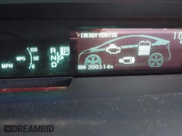 2010 Toyota Prius II with VIN JTDKN3DU9A0096947, listed as a IAAI auction lot 42150050 with 200,314 mi miles. Bid and sale history available at carsss.com. Image 7.