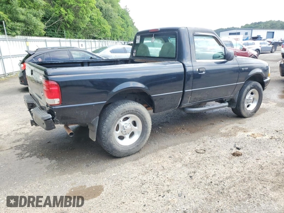 2000 Ford Ranger XL with VIN 1FTYR10V8YPA69175, listed as a Copart auction lot 55406755 with 218,143 mi miles and Salvage Title. Bid and sale history available at carsss.com. Image 3.