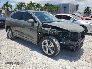 2022 Audi Q3 S line Premium with VIN WA1DECF36N1128695, listed as a Copart auction lot 61494915 with 26,725 mi miles and Salvage title. Bid and sale history available at DreamBid. Image 4.
