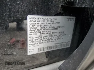 2023 Audi SQ7 Prestige z VIN WA1VWBF74PD004778, wystawiony jako Copart lot #55252164 z przebiegiem Nie podano mil oraz . Historia ofert i sprzedaży dostępna na DreamBid. Obrazek 12.