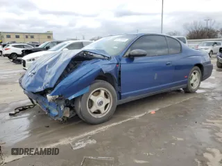 2005 Chevrolet Monte Carlo LS with VIN 2G1WW12E259261854, listed as a Copart auction lot 88120585 with 0 mi miles and Salvage Title. Bid and sale history available at carsss.com. Image 1.