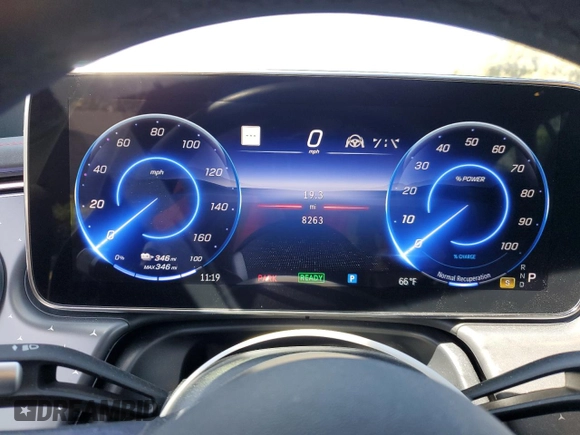 2022 Mercedes-Benz EQS with VIN W1KCG2DB2NA009080, listed as a Copart auction lot 49913344 with 8,263 mi miles. Bid and sale history available at carsss.com. Image 9.