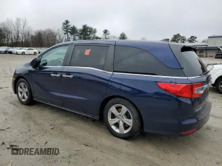 2020 Honda Odyssey EX-L with VIN 5FNRL6H70LB051653, listed as a Copart auction lot 45387985 with 63,747 mi miles and Salvage Title. Bid and sale history available at carsss.com. Image 2.