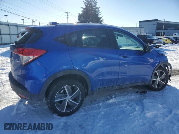 2022 Honda HR-V EX-L with VIN 3CZRU6H77NM728297, listed as a Copart auction lot 88341305 with 50,718 mi miles and Salvage Title. Bid and sale history available at carsss.com. Image 3.