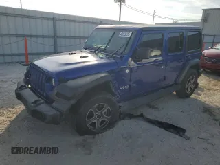 2019 Jeep Wrangler Unlimited Sport with VIN 1C4HJXDG1KW534527, listed as a Copart auction lot 43899235 with 72,050 mi miles and Salvage title. Bid and sale history available at DreamBid. Image 1.