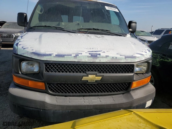 2011 Chevrolet Express Cargo Van with VIN 1GCSGAFX7B1175082, listed as a Copart auction lot 76302444 with 0 mi miles and Salvage Title. Bid and sale history available at carsss.com. Image 5.