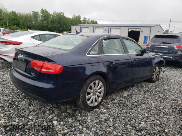 2011 Audi A4 Premium Plus with VIN WAUFFAFL9BN004633, listed as a Copart auction lot 59851995 with Not provided miles and Clean title. Bid and sale history available at DreamBid. Image 3.