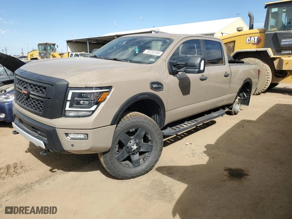 2021 Nissan Titan XD SV with VIN 1N6AA1FB5MN507160, listed as a Copart auction lot 72225134 with 100,987 mi miles and Salvage Title. Bid and sale history available at carsss.com. Image 1.