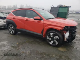 2024 Hyundai Kona Limited with VIN KM8HE3A34RU049881, listed as a Copart auction lot 84243934 with 4,929 mi miles and Clean Title. Bid and sale history available at DreamBid. Image 4.