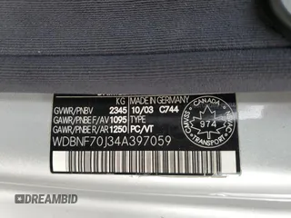 2004 Mercedes-Benz S 320/430/500 z VIN WDBNF70J34A397059, wystawiony jako Copart lot #59629145 z przebiegiem 54 506 mil mil oraz Czysty tytuł • Clean title. Historia ofert i sprzedaży dostępna na DreamBid. Obrazek 12.