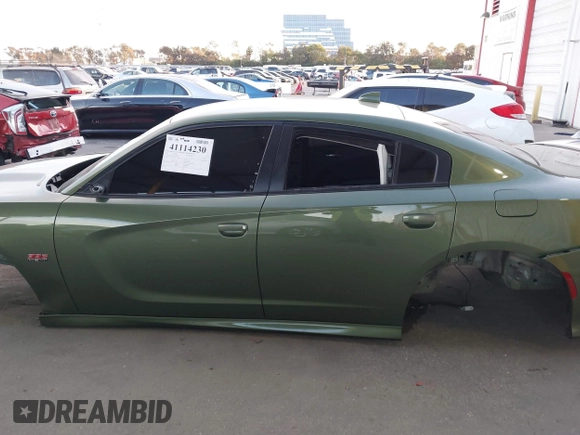 2021 Dodge Charger Scat Pack Widebody with VIN 2C3CDXGJ4MH559324, listed as a IAAI auction lot 41114230 with 1 mi miles. Bid and sale history available at carsss.com. Image 14.