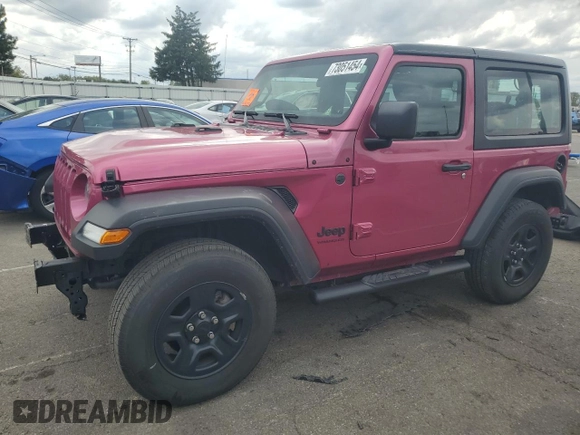 2022 Jeep Wrangler Sport with VIN 1C4HJXAG7NW147909, listed as a Copart auction lot 73051454 with 21,707 mi miles and Salvage Title. Bid and sale history available at DreamBid. Image 1.