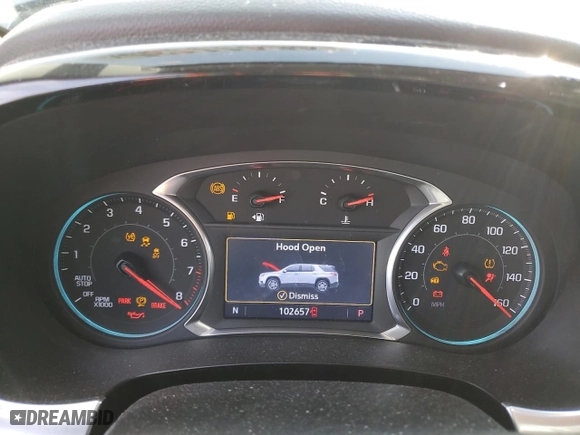 2020 Chevrolet Traverse LT Leather with VIN 1GNEVHKW9LJ137628, listed as a Copart auction lot 46411135 with 102,657 mi miles and Salvage Title. Bid and sale history available at carsss.com. Image 9.