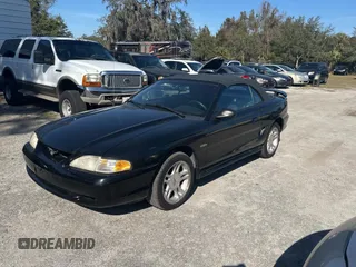 1998 Ford Mustang GT with VIN 1FAFP45X3WF197020, listed as a Copart auction lot 43796325 with 74,844 mi miles and Salvage Title. Bid and sale history available at carsss.com. Image 2.