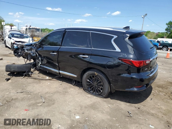 2020 Infiniti QX60 Luxe with VIN 5N1DL0MM5LC514737, listed as a Copart auction lot 55280145 with 93,168 mi miles and Salvage title. Bid and sale history available at DreamBid. Image 2.