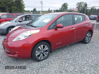 2013 Nissan LEAF SL with VIN 1N4AZ0CPXDC411967, listed as a IAAI auction lot 42120907 with 102,035 mi miles. Bid and sale history available at carsss.com. Image 2.