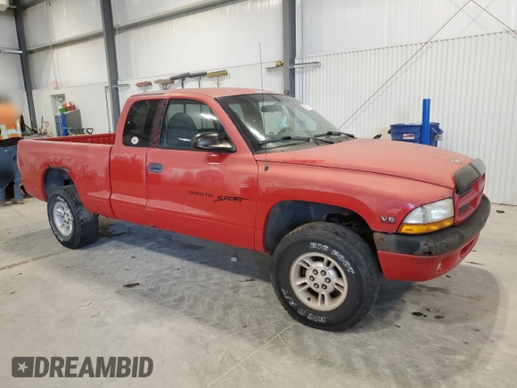 1999 Dodge Dakota SLT with VIN 1B7GG22X1XS295947, listed as a Copart auction lot 82611714 with Not Provided miles and Salvage Title. Bid and sale history available at carsss.com. Image 4.