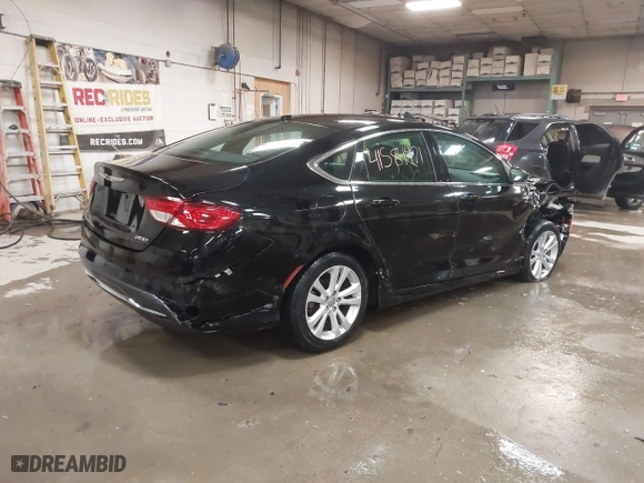 2015 Chrysler 200 Limited with VIN 1C3CCCAB9FN503886, listed as a IAAI auction lot 41584971 with 126,206 mi miles. Bid and sale history available at carsss.com. Image 4.